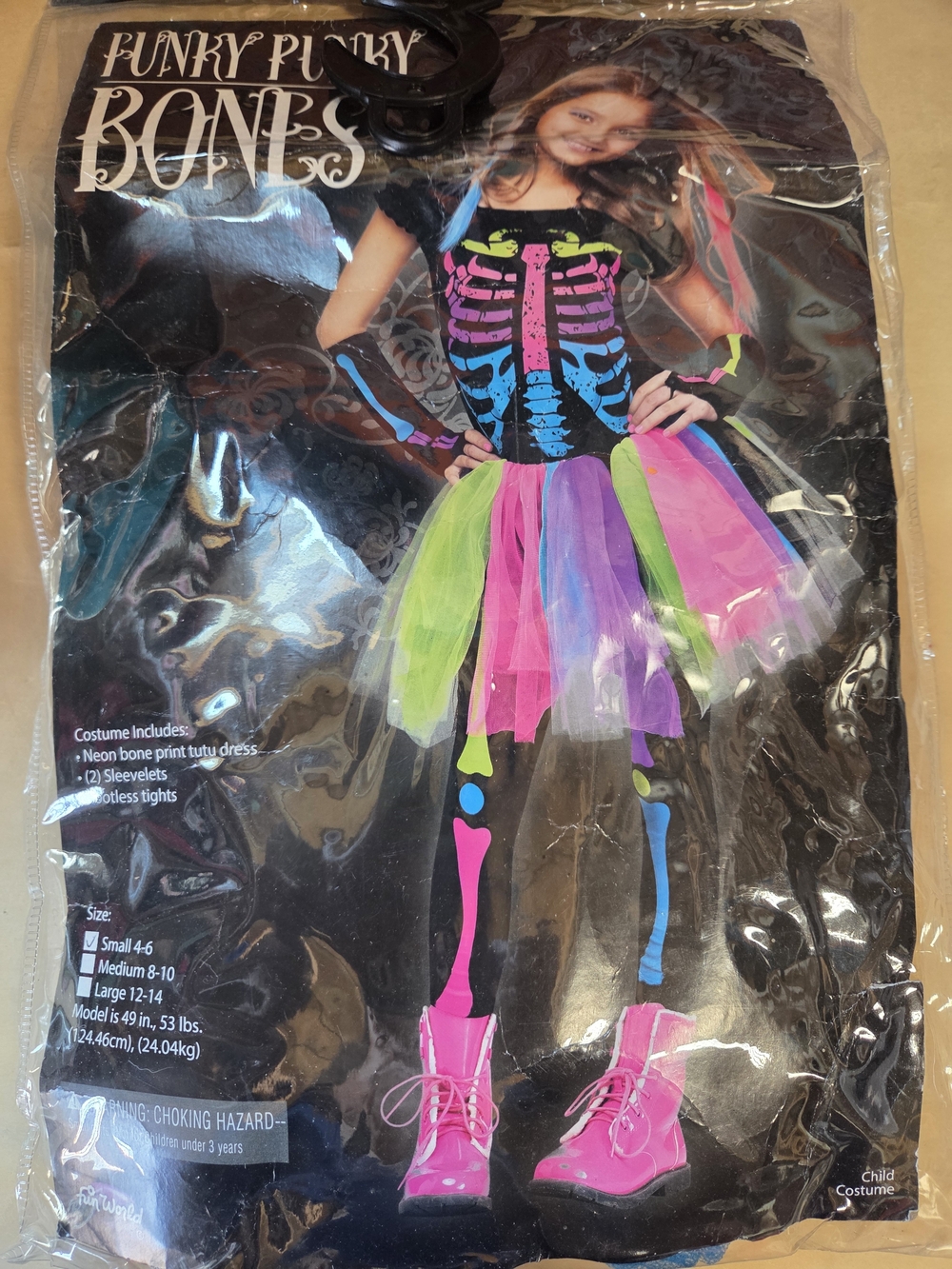 🍍Neon Skeleton Tutu Costume